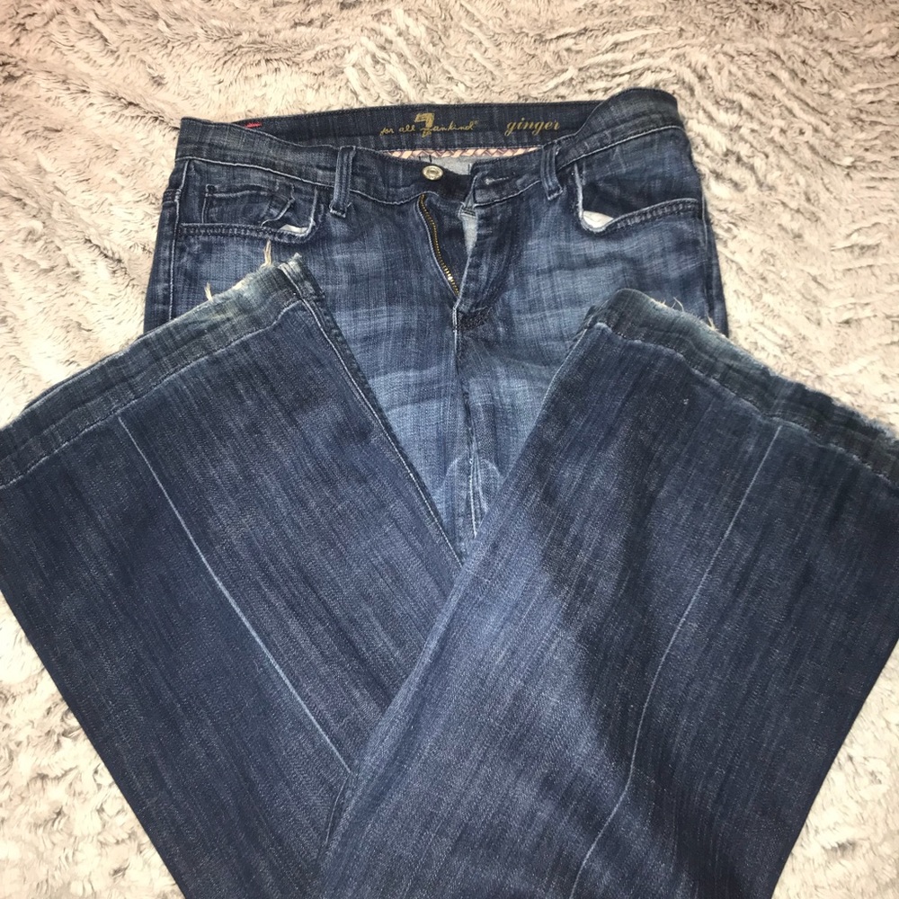 7 FOR ALL MANKIND GINGER WIDE LEG JEANS